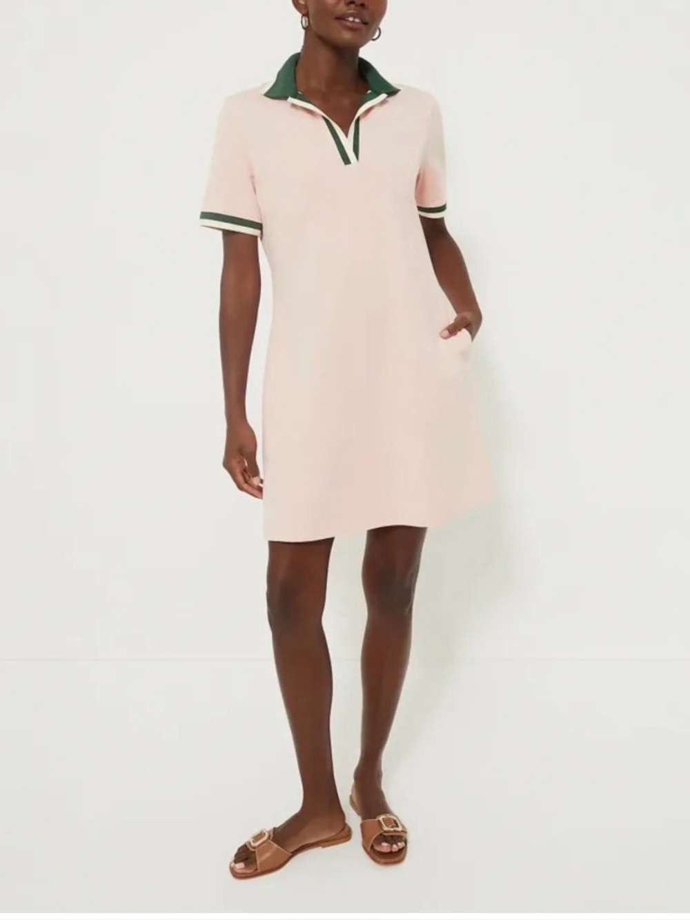 Tuckernuck Hutton Polo Dress in Pink Salt, L, NWT
